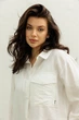 Рубашка с лен жатки XXL-3XL. Белый - изображение 3