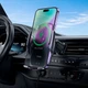 Автотримач для телефона Hoco CA202 Plus Enlightener у дефлектор з бездротовою зарядкою чорно-сірий - изображение 8