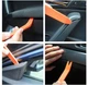 Съемники для снятия панели и молдинга автомобиля Removal Tools пластиковые лопатки для разборки обшивки салона машины / динамиков / дверей / магнитол, 4 шт, оранжевые (108653008) - изображение 2