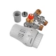 Комплект для подключения радиатора Koer SET-23 - 1/2'' угловой с термоголовкой, кликовый крепеж (KR5284) - изображение 6