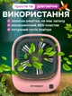 Міні вентилятор на акумуляторі настільний бездротовий Arranc-o AFS49064 рожевий мобільний переносний кулер з юсб зарядкою та акумулятором 1400mAh безшумні вентилятори usb для кімнати та подорожей - зображення 5