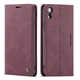Чехол-книжка CaseMe из нубука для iPhone XR Бордовый - изображение 1