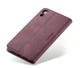 Чехол-книжка CaseMe из нубука для iPhone XR Бордовый - изображение 3