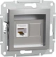 Розетка комп'ютерна RJ45 UTP кат. 5Е Schneider Electric Asfora Алюміній EPH4300161 - изображение 1