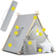 Namiot domek dla dzieci Nukido z lampka szary (5903890609795) - obraz 10
