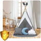 Namiot tipi dla dzieci Nukido NK-406 szary (5903890616694) - obraz 14