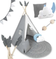 Namiot tipi dla dzieci Nukido NK-406 szary (5903890616694) - obraz 4