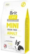 Сухий корм для дорослих собак мініатюрних порід Brit Care GF Mini Adult Lamb з ягням 2 кг (8595602520107) - изображение 1