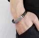Мужской браслет из экокожи МК1/0 тонкий плетеный браслет, 21 см, черно-серебристый (108548063) - изображение 2