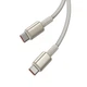 Кабель Type-C на Type-C Baseus Tungsten Gold Fast Charging Data Cable (1m, 100W, 5A, 480Mbps). Gold - изображение 3