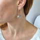 Серебряные серьги Шар на петле Серебро 925 пробы Черненное 2771/1 8.48г - изображение 3