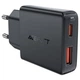 Зарядное устройство 2xUSB 30W (USB-C+USB-A) Gan A69 ultra-thin Fast Charger Black Acefast - изображение 1