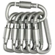 Карабін з муфтою Aluminum Carabine 82*42 мм до 100 кг Silver - изображение 2