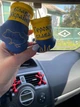Брелок боксерские перчатки на зеркало заднего вида | Тризубец и карта Украины | Сине-жёлтые - изображение 2