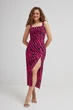 Сарафан міді з розрізом Wear me L Малина (зебра) (16_25_11099) - изображение 4