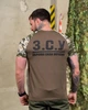 Футболка ЗСУ Олива с вставками Пиксель камуфляж армейская военная стиль XL - изображение 1
