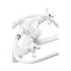 Смеситель для ванны Plamix Pablo -140 EURO SET White (с шлангом и лейкой) (PM0670) - изображение 2