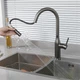Смеситель для кухни GAPPO G4398-41 с выдвижным изливом, нерж. сталь, Ø35, оружейная сталь - изображение 2
