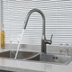 Смеситель для кухни GAPPO G4398-41 с выдвижным изливом, нерж. сталь, Ø35, оружейная сталь - изображение 3