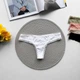 Женские трусы стринги Ouno 6504 c кружевом, Белые L/XL - изображение 1