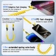 Кабель пружинный 4-в-1 PD 65W Type-C – Type-C + переходники Lightning / USB Быстрая зарядка и передача данных для ноутбуков / планшетов / смартфонов 1,5m Yellow - изображение 9