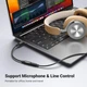 Переходник DAC chip кабель USB Type-C to 3.5 mm Ugreen AV161 аудиоадаптер для наушников Black (50631) - изображение 5