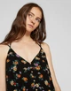 Топ Stradivarius чорний в квіти ELVMI379 M - изображение 3