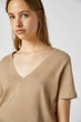 Футболка Pull & Bear темно-бежевий YWHQE069 XS - изображение 3