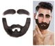 Накладна борода та брови на клейкій основі Costume Beard Kit Dark Brown - изображение 1