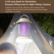 Лампа-пастка від комарів USB акумуляторна з УФ-світлом і електросіткою 2 Вт, Outdoor Handheld Lamp 4080 знищувач комах для дому, саду, кемпінгу - зображення 4