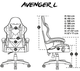 Крісло ігрове Fury Gaming Chair Avenger L 60 мм Black-White (NFF-1711) (955555908018144) - Уцінка - зображення 12