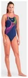 Женский купальник Arena Ripples SwimSuit V Back B (UPF 50+) 38 Темно-синий, желтый, розовый (009021-780-38) - изображение 6