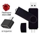 Флешка Jaster Plain 4Gb OTG Micro USB Flash Drive (перехідник Type-C USB в подарунок) Black - изображение 2