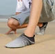 Обувь для пляжа и кораллов аквашузы Diving shoes серые с черным плоская подошва 42-43 ( 26,5 см ) 215 - изображение 3