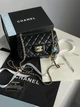 Cумка жіноча з фурнітерою в стилі Chanel Classic 1.55 Small Single Flap in Black - изображение 4