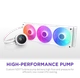 System chłodzenia cieczą NZXT Kraken Plus RGB V2 360 mm AIO Liquid Cooler White (RL-KR360-W2) - obraz 2