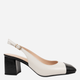Sandały slingback damskie skórzane SERGIO MORETTI SM6020-8BLK 37 Beżowe - obraz 1