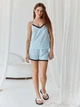 Пижама (майка + шорты) женская BARWA garments 0373/374 XL Бирюзовая (2113733744849) - изображение 5