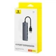 HUB адаптер USB Хаб Baseus UltraJoy Series 4-Port |USB-A to USB3.0*4, 5Gbps,15cm| Адаптер Розгалужувач Сірий - зображення 14