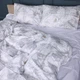 Простынь MirSon King Size 220x240 см 22-1410 Silver Petals Сатин (2200011122458) - изображение 4