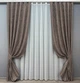 Комплект штор VR-Textil Лен Мрамор 150х270 2шт и Тюль 400х270 1718ш-1276т Какао с белым 71-014/3 - изображение 1