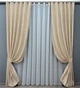 Комплект штор VR-Textil Лен Мрамор 150х270 2шт и Тюль 400х270 1713ш-1276т Айвори с белым 71-010/3 - изображение 1
