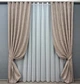 Комплект штор VR-Textil Лен Мрамор 100х270 2шт и Тюль 400х270 1715ш-1276т Светло-пудровый с белым 71-011/2 - изображение 1