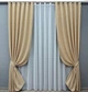 Комплект штор VR-Textil Лен Мешковина 100х270 2шт и Тюль 300х270 1162ш-115т Бежевый с белым 71-018/1 - изображение 1