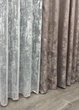Комплект штор VR-Textil Жакард Мармур 150х270 2шт і Тюль 400х270 1669ш-1400т Какао з білим 71-008/3 - зображення 8