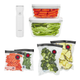 Вакуумный стартовый набор ZWILLING Fresh & Save 7 шт стекло M/L белый вакуумный насос контейнеры пакеты 36806-007-0 - изображение 2