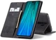 Чехол-книжка CaseMe из нубука для Xiaomi Redmi Note 8 Pro Чёрный - изображение 4