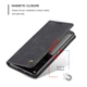 Чехол-книжка CaseMe из нубука для Xiaomi Mi 10T/Pro Чёрный - изображение 4