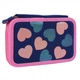 Пенал двойной YES HP-01 Bright Hearts 13х21х4 см Сине-розовый (533640) - изображение 2