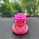 Резиновая розовая уточка в шляпе в очках Crazy Duck на торпеду Podarkus AD014-5 - изображение 4